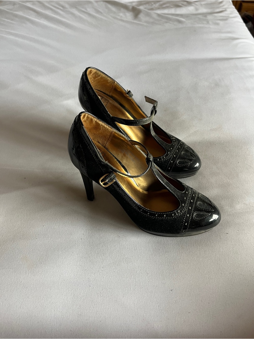 Merona Black T-Strap Mary Jane Heels